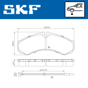 VKBP 80422 E Sada brzdových platničiek kotúčovej brzdy SKF