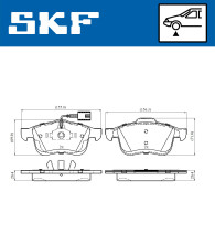 VKBP 80432 E Sada brzdových platničiek kotúčovej brzdy SKF