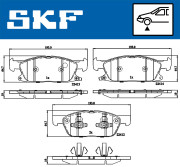 VKBP 80433 A Sada brzdových platničiek kotúčovej brzdy SKF
