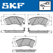 VKBP 80454 A Sada brzdových platničiek kotúčovej brzdy SKF