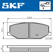 VKBP 80457 Sada brzdových platničiek kotúčovej brzdy SKF