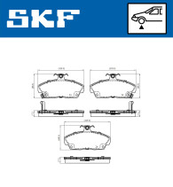VKBP 80479 A Sada brzdových platničiek kotúčovej brzdy SKF