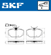 VKBP 80480 E Sada brzdových platničiek kotúčovej brzdy SKF