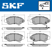 VKBP 80489 A Sada brzdových platničiek kotúčovej brzdy SKF