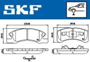 VKBP 80490 A Sada brzdových platničiek kotúčovej brzdy SKF