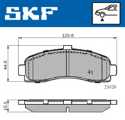 VKBP 80492 Sada brzdových platničiek kotúčovej brzdy SKF