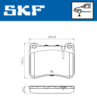 VKBP 80495 Sada brzdových platničiek kotúčovej brzdy SKF