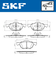 VKBP 80518 A Sada brzdových platničiek kotúčovej brzdy SKF