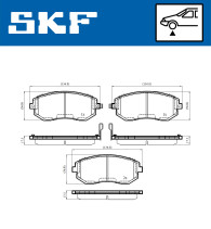 VKBP 80545 A Sada brzdových platničiek kotúčovej brzdy SKF