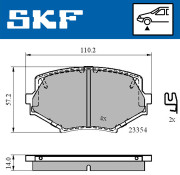 VKBP 80564 A Sada brzdových platničiek kotúčovej brzdy SKF