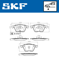 VKBP 80586 E Sada brzdových platničiek kotúčovej brzdy SKF