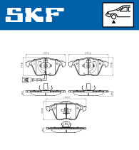 VKBP 80594 E Sada brzdových platničiek kotúčovej brzdy SKF