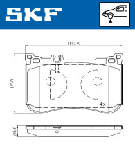 VKBP 80631 Sada brzdových platničiek kotúčovej brzdy SKF