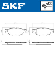VKBP 80687 Sada brzdových platničiek kotúčovej brzdy SKF