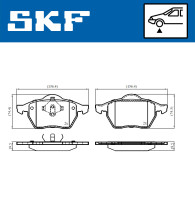 VKBP 80731 Sada brzdových platničiek kotúčovej brzdy SKF