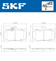 VKBP 80815 A Sada brzdových platničiek kotúčovej brzdy SKF