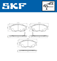 VKBP 80855 A Sada brzdových platničiek kotúčovej brzdy SKF