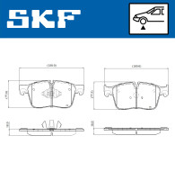 VKBP 80977 Sada brzdových platničiek kotúčovej brzdy SKF