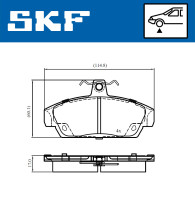 VKBP 80997 Sada brzdových platničiek kotúčovej brzdy SKF