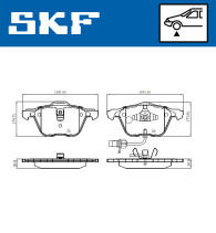 VKBP 81035 E Sada brzdových destiček, kotoučová brzda SKF