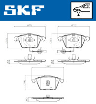 VKBP 81038 E Sada brzdových platničiek kotúčovej brzdy SKF