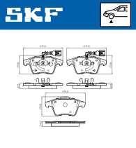 VKBP 81040 E Sada brzdových platničiek kotúčovej brzdy SKF