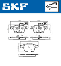 VKBP 81041 E Sada brzdových platničiek kotúčovej brzdy SKF