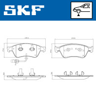 VKBP 81045 E Sada brzdových platničiek kotúčovej brzdy SKF