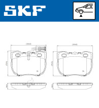 VKBP 81056 E Sada brzdových platničiek kotúčovej brzdy SKF