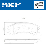VKBP 81081 A Sada brzdových platničiek kotúčovej brzdy SKF