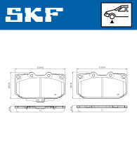 VKBP 81130 A Sada brzdových platničiek kotúčovej brzdy SKF