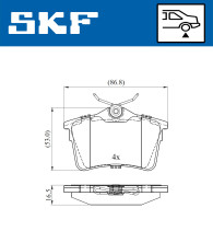 VKBP 90036 Sada brzdových platničiek kotúčovej brzdy SKF