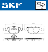 VKBP 90114 Sada brzdových platničiek kotúčovej brzdy SKF