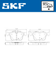 VKBP 90117 E Sada brzdových platničiek kotúčovej brzdy SKF