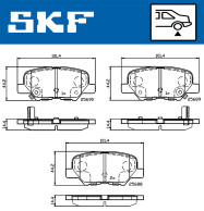 VKBP 90253 A Sada brzdových platničiek kotúčovej brzdy SKF