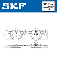 VKBP 90316 Sada brzdových platničiek kotúčovej brzdy SKF