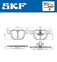 VKBP 90372 Sada brzdových platničiek kotúčovej brzdy SKF