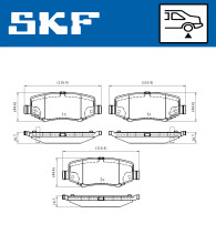 VKBP 90374 A Sada brzdových platničiek kotúčovej brzdy SKF