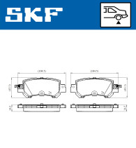 VKBP 90418 A Sada brzdových platničiek kotúčovej brzdy SKF