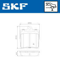 VKBP 90434 Sada brzdových platničiek kotúčovej brzdy SKF