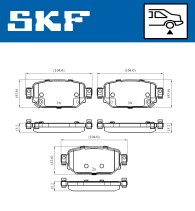 VKBP 90499 A Sada brzdových platničiek kotúčovej brzdy SKF