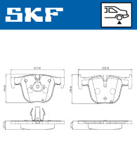 VKBP 90508 Sada brzdových platničiek kotúčovej brzdy SKF