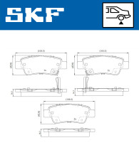 VKBP 90623 A Sada brzdových platničiek kotúčovej brzdy SKF