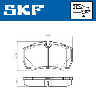VKBP 90649 Sada brzdových platničiek kotúčovej brzdy SKF
