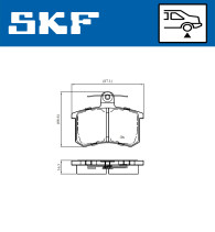 VKBP 90725 Sada brzdových platničiek kotúčovej brzdy SKF