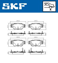 VKBP 90806 A Sada brzdových platničiek kotúčovej brzdy SKF