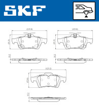 VKBP 90851 A Sada brzdových platničiek kotúčovej brzdy SKF
