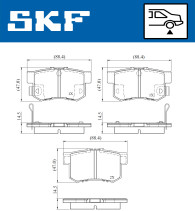 VKBP 90867 A Sada brzdových platničiek kotúčovej brzdy SKF