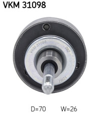 VKM 31098 Vratná/vodiaca kladka rebrovaného klinového remeňa SKF