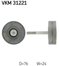 VKM 31221 Vratná/vodiaca kladka rebrovaného klinového remeňa SKF
